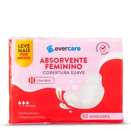Absorvente Ever Care Suave com Abas 32 Unidades