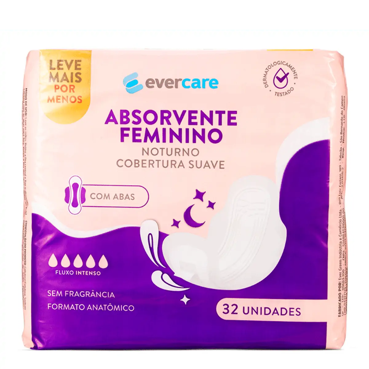 Absorvente Ever Care Noturno com Abas 32 Unidades