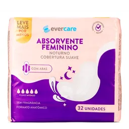 Absorvente Ever Care Noturno com Abas 32 Unidades