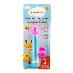 Seringa Para Lavagem Nasal Ever Baby Azul/Rosa 10ml
