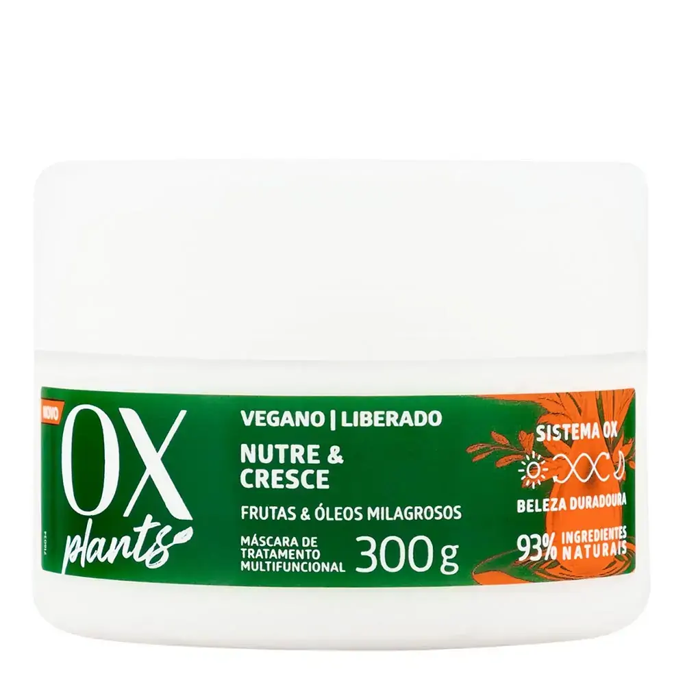 Máscara de Tratamento Ox Plants Nutre e Cresce Vegano 300g