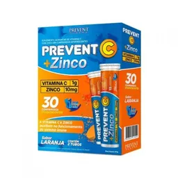 PREVENT C + ZINCO EFERV 30 CP VITAMINA C PREVENT PHARMA
