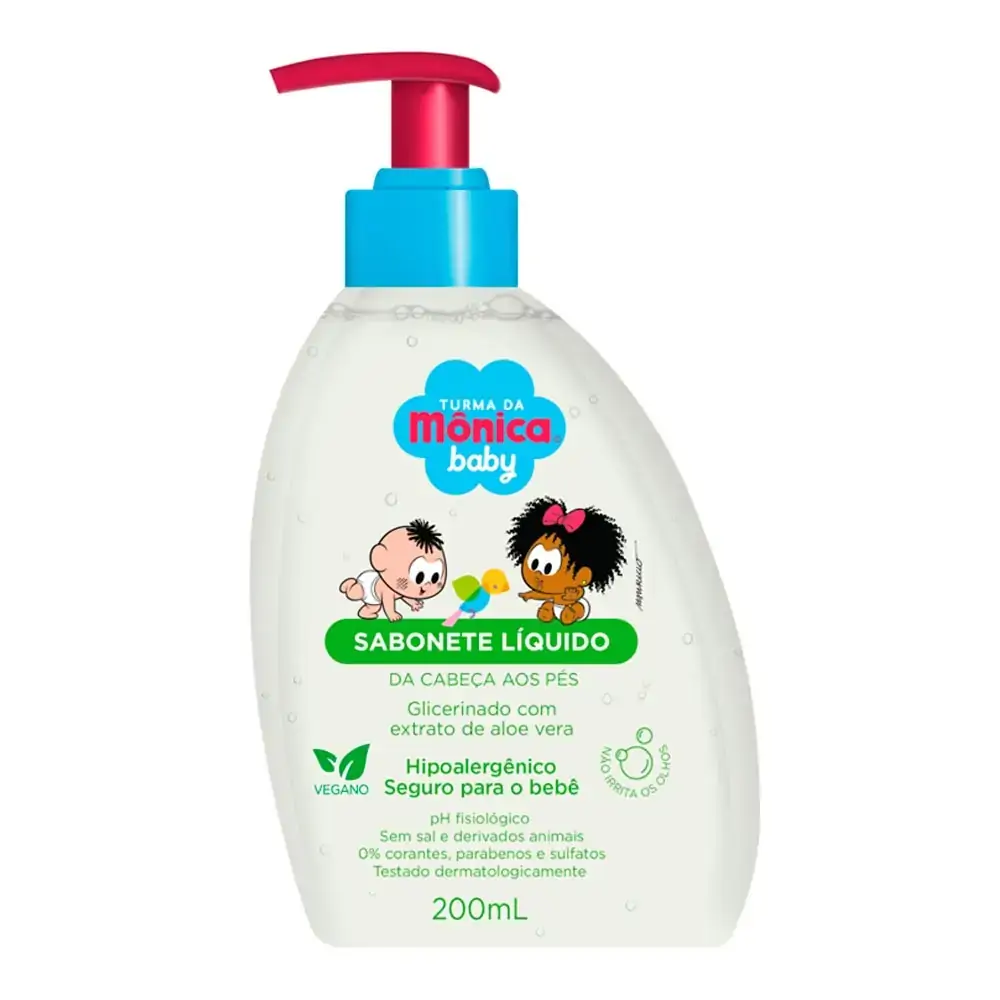 Sabonete Líquido Turma da Mônica Baby Glicerinado 200ml