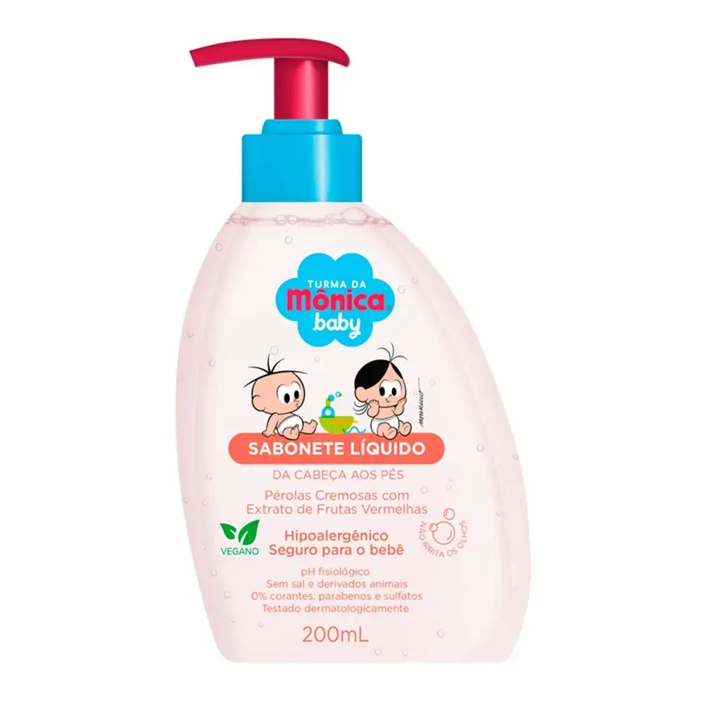 Sabonete Líquido Turma da Mônica Baby Pérolas Cremosas 200ml