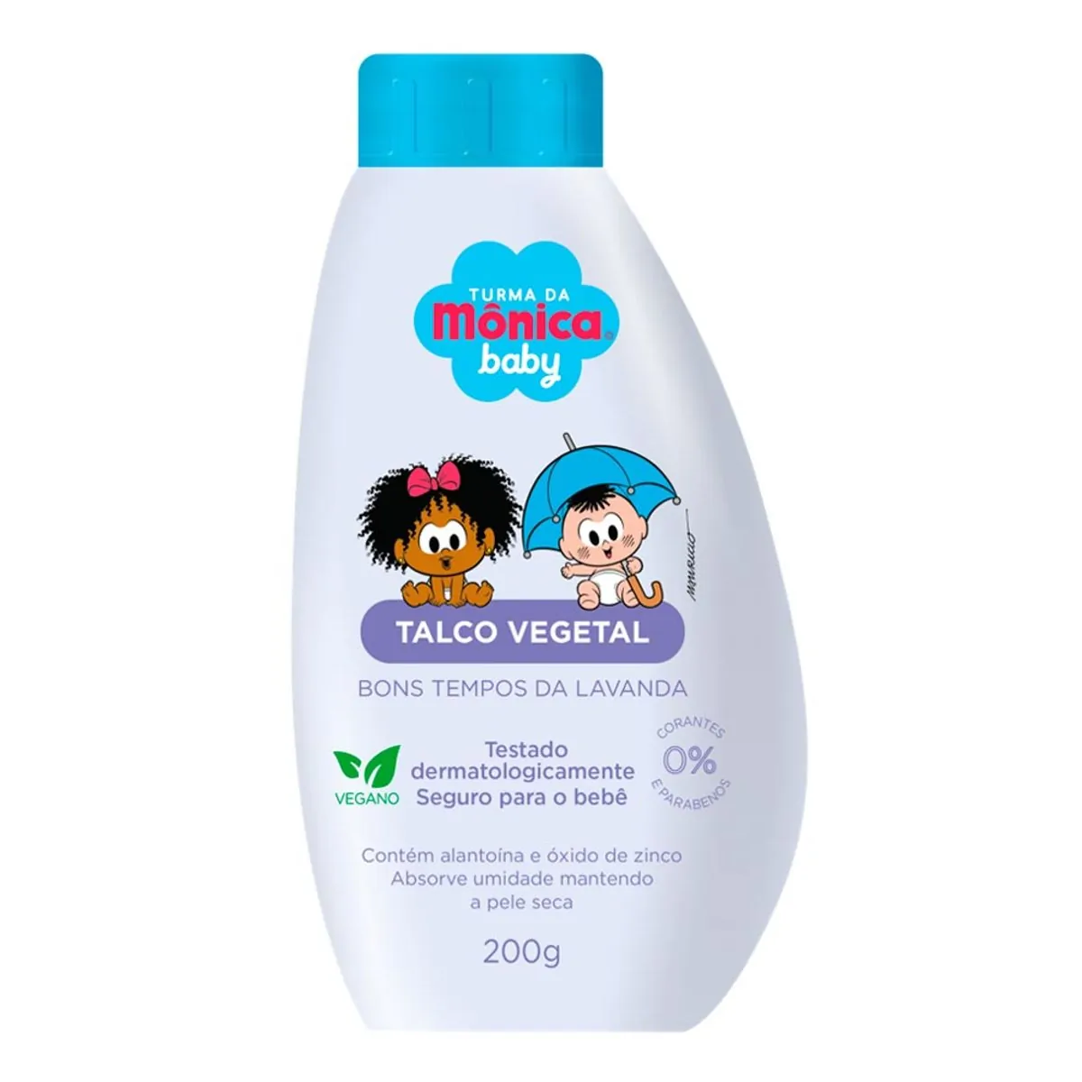 Talco Vegetal Turma da Mônica Baby Bons Tempos da Lavanda 200g