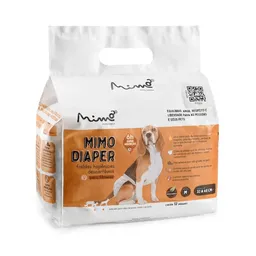 Fralda Higiênica Mimo Diaper Para Cães Fêmeas - 12 Unidades M