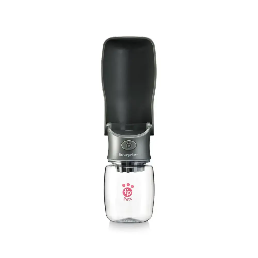 Garrafa Portátil Dobrável Pet Foldable Water To Go 350 ml Com Filtro De Carvão Ativado Cinza - Fishe