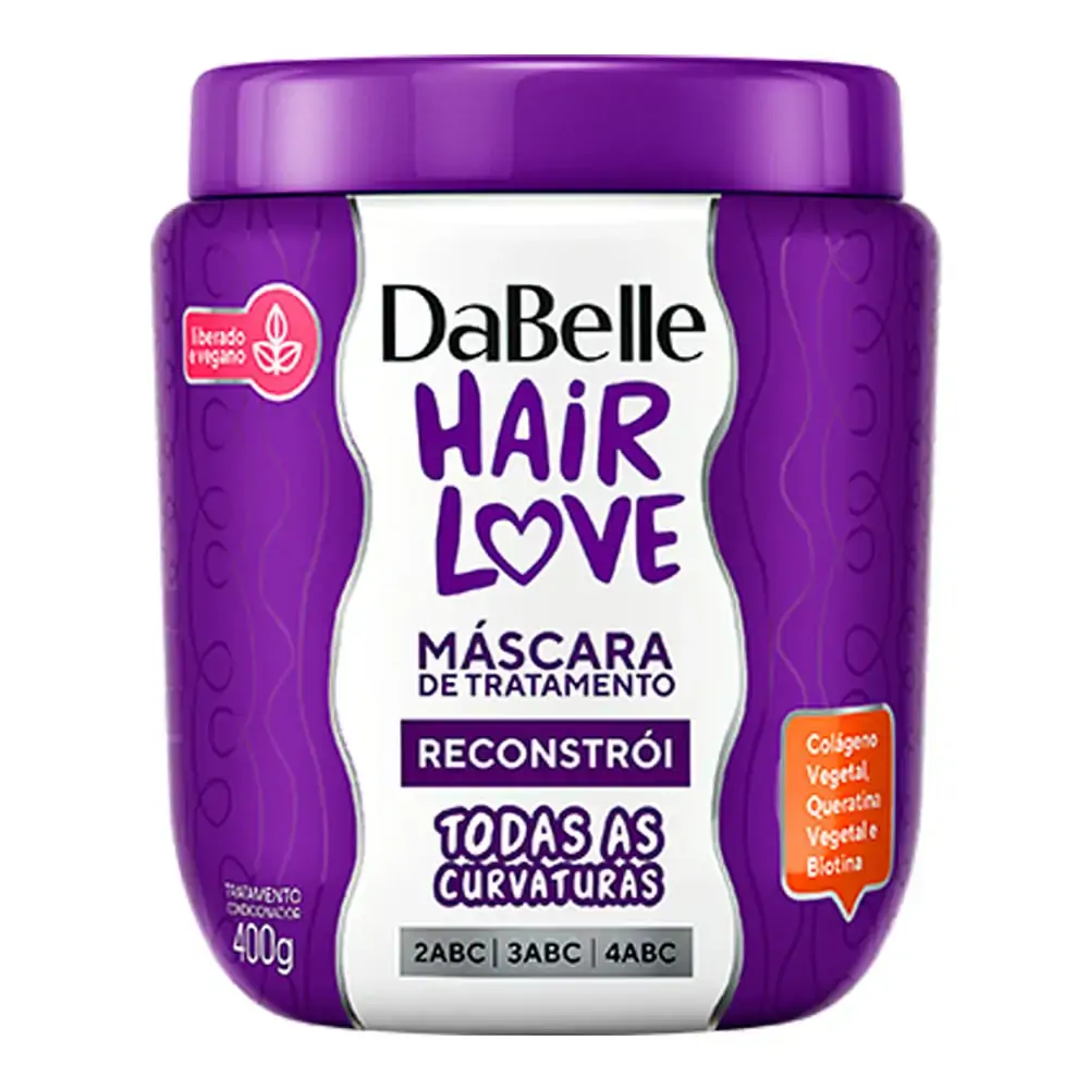 Máscara Capilar Dabelle Hair Love Reconstrói Todas as Curvaturas 400g