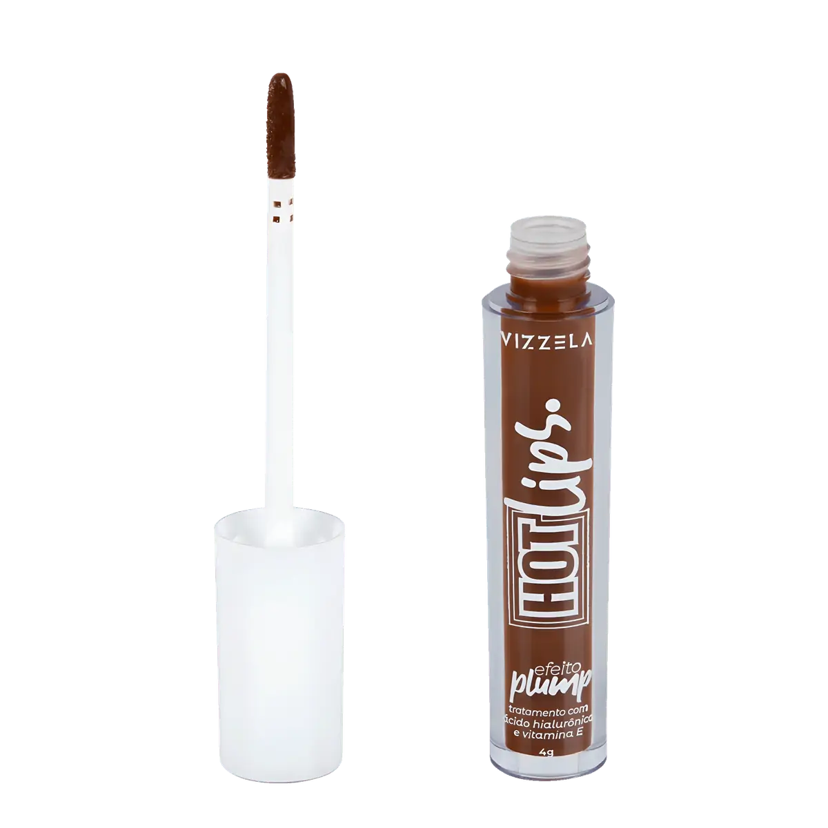 Vizzela Hot Lips Gloss Labial 4g - Brown