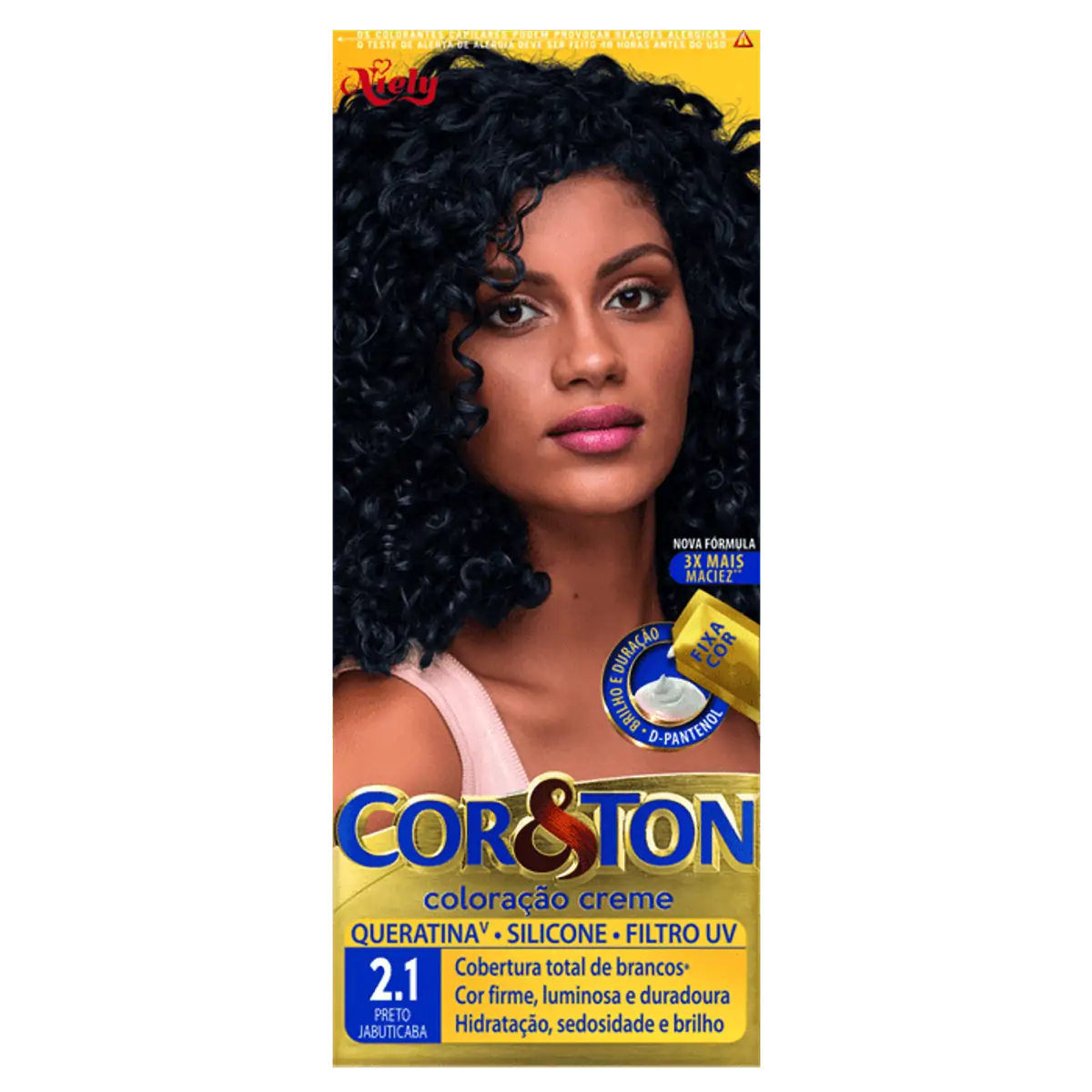 Tinta de Cabelo Niely Cor&Tom 2.1 Preto Jabuticaba