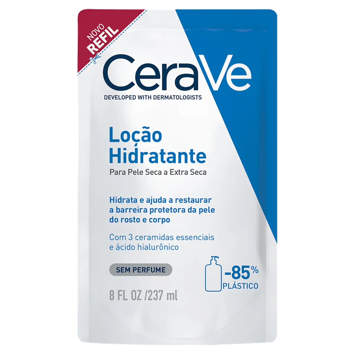 Loção Hidratante Cerave Sem Perfume Refil 237ml Sachê
