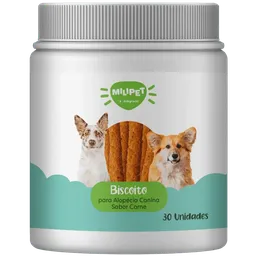 Biscoito para Alopécia Canina Sabor Carne 30 Unidades