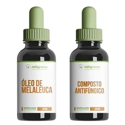 Tratamento Micose de Unha Uso Tópico - Óleo de Melaleuca 10ml + Solução com Fluconazol 20ml