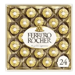 Bombom com recheio cremoso de avelã caixa com 24 unidades de 12,5g - Ferrero Rocher