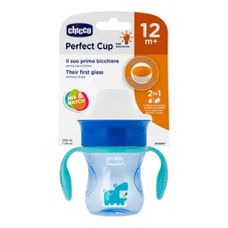 Copo Chicco 360 Perfect Cup 12M Azul 200ml