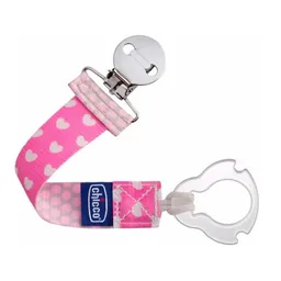 Prendedor De Chupeta Fashion Clip Chicco Rosa