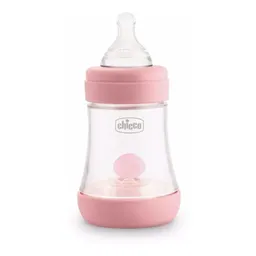 Mamadeira Perfect 5 150ML Fluxo Inicial Chicco Rosa
