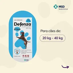 Antipulgas para Cães MSD 45mg Defenza de 20 á 40kg