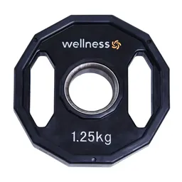 Anilha Olímpica Poliuretano 12 Faces de1,25 KG Wellness - WK015X [Reembalado]