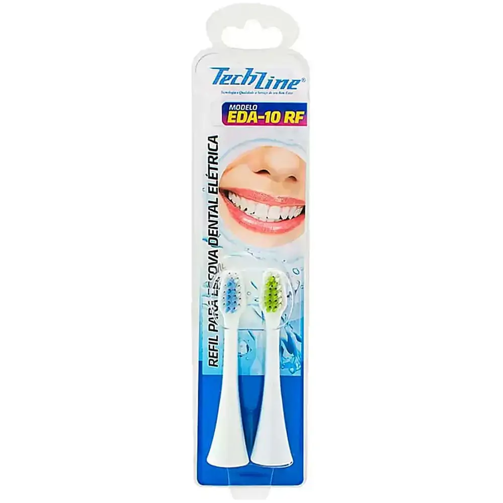Refil Para Escova Dental Techline - Eda-10 Rf - À Pilha