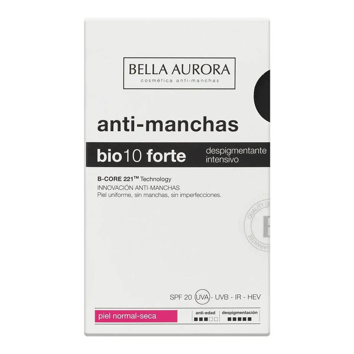 Creme Facial Bella Aurora Anti-manchas Bio 10 Forte Fps 20 Pele Normal A Seca 30ml
