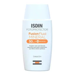 Protetor Solar Facial Isdin Fotoprotector Fusion Fluid Mineral FPS50 50ml