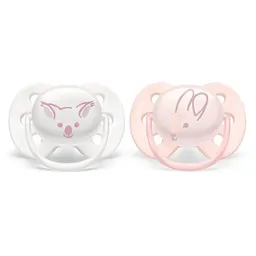 Chupeta Ultra Soft Decorada Philips Avent - SCF222/04 - Branco