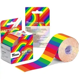 Bandagem Elástica Kinesio TMax - Arco-Íris - 5cm x 5m