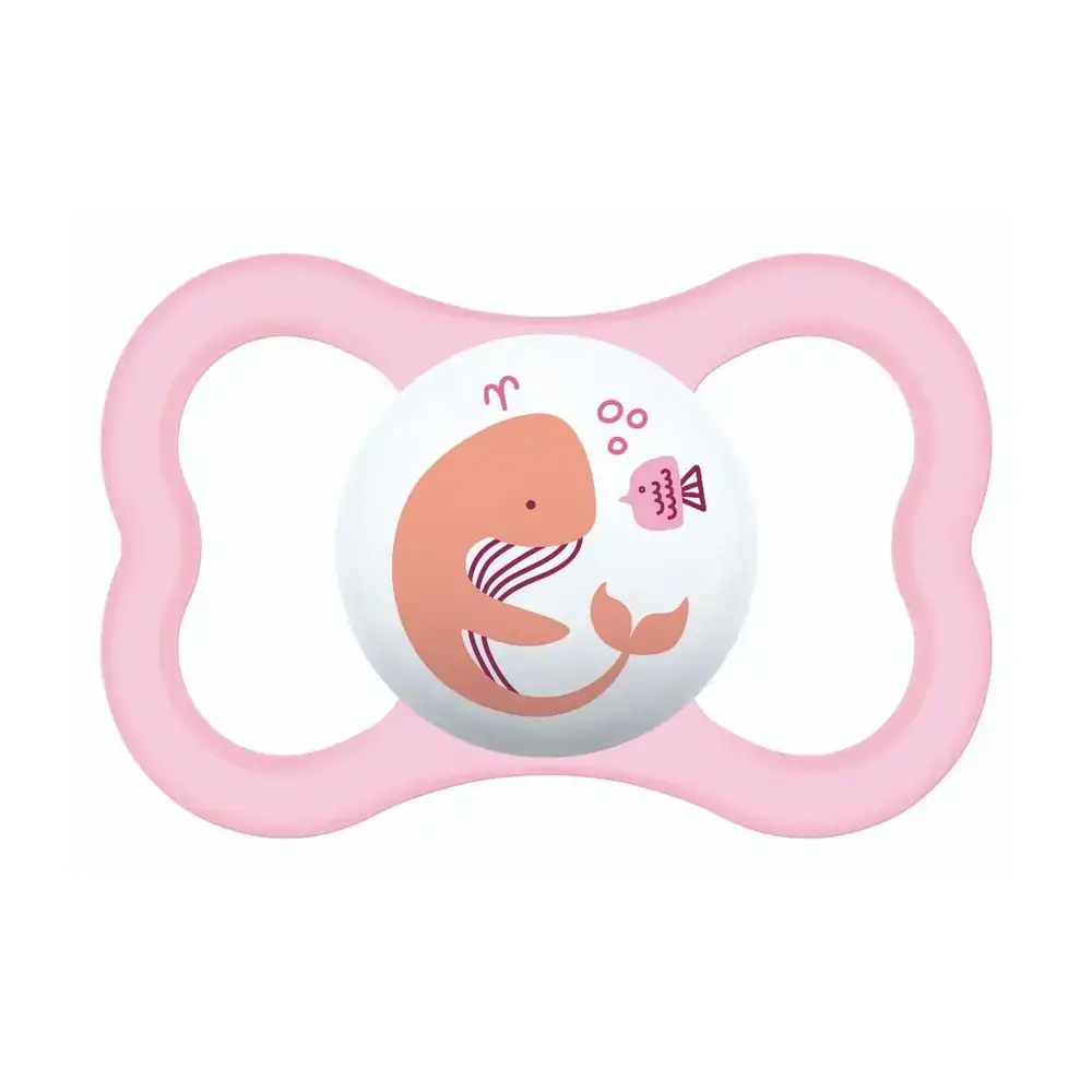 Chupeta Bico de Silicone Air 6m+ Rosa C/ Estojo - MAM