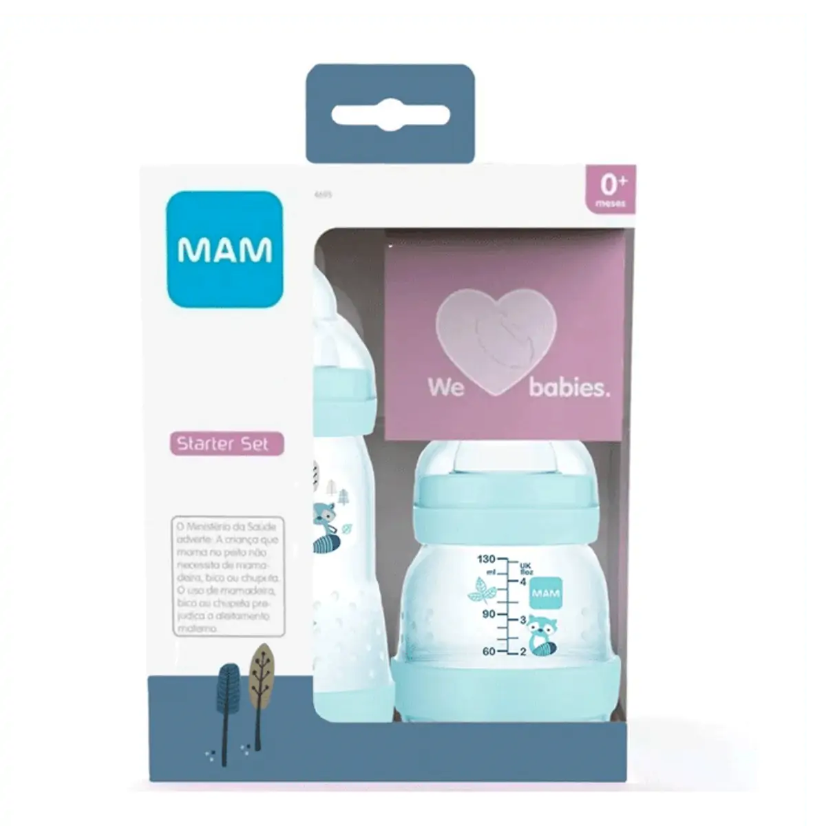Mamadeira Mam Easy Starter Set Azul 130 + 260ml