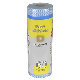Pano Multiuso 30cm x 30m Azul Rolo Descarpack
