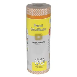 Pano Multiuso 30cm x 30m Laranja Rolo Descarpack