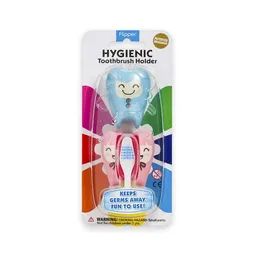 Suporte Azul E Rosa Para Escova De Dente Em Formato De Dente Dois Em 1 - Curaprox